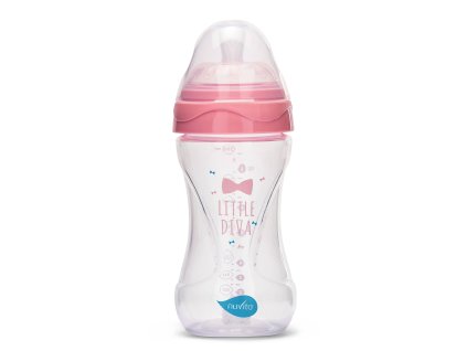 Nuvita Fľaštička 250ml, Transparent pink