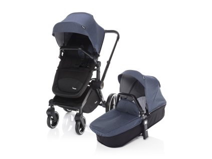 Zopa SET Podvozek Evoque + Farebný set ku kočárku Evoque, B/BL_Jeans