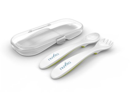 Nuvita Vidlička a lyžička v krabičke, Pastel green