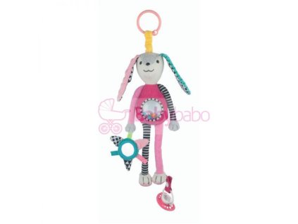 CANPOL BABIES Plyšová hračka s úchytom cumlíka Zajačik ružový