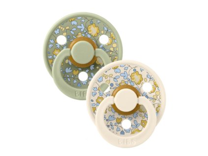 BIBSxLIBERTY Colour cumliky z prirodneho kaucuku 2ks Ivory Sage 500x500