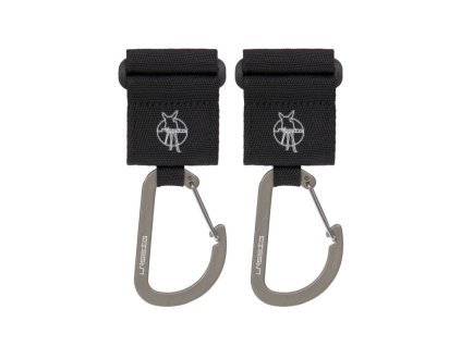 Lässig Casual Stroller Hooks with Carabiner black (Variant LÄSSIG Casual Stroller Hooks with Carabiner black)