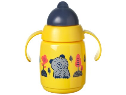 Superstar Netečúci hrnček so slamkou 6m+ 300 ml 1 ks, Žlutá