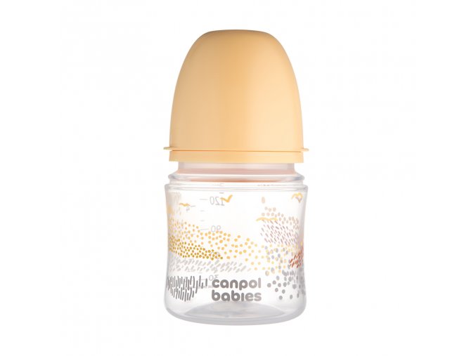 CANPOL BABIES Fľaša dojčenská antikoliková Easystart Mountains 120 ml - béžová