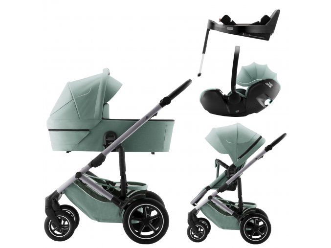 Set Smile 5Z + carrycot + Baby-Safe PRO + Vario Base 5Z, Jade Green