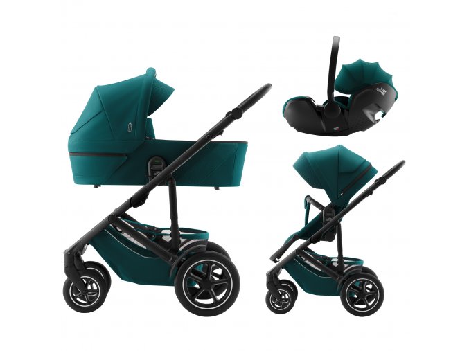 Set kočárek Smile 5Z + hluboká korba + autosedačka Baby-Safe PRO, Atlantic Green