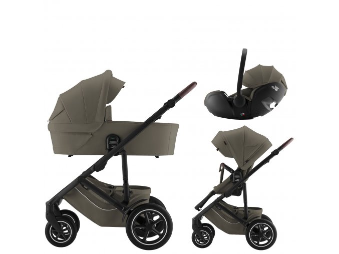 Set kočárek Smile 5Z + hluboká korba + autosedačka Baby-Safe Pro Lux, Urban Olive