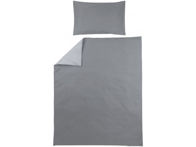 Povlečení 100x135 cm - Uni grey/light grey