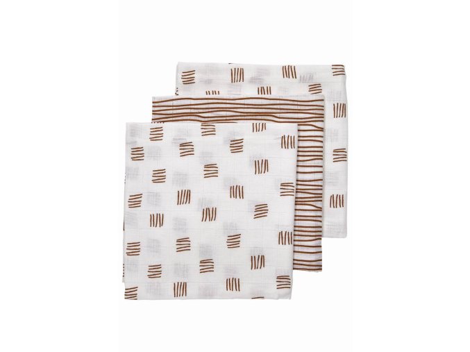 Plenky 3-balení Block stripe camel