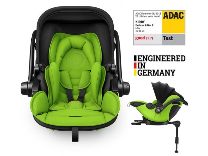 KIDDY Autosedačka Evoluna i-size 2 + Isofix základňa 40-83 cm Spring Green