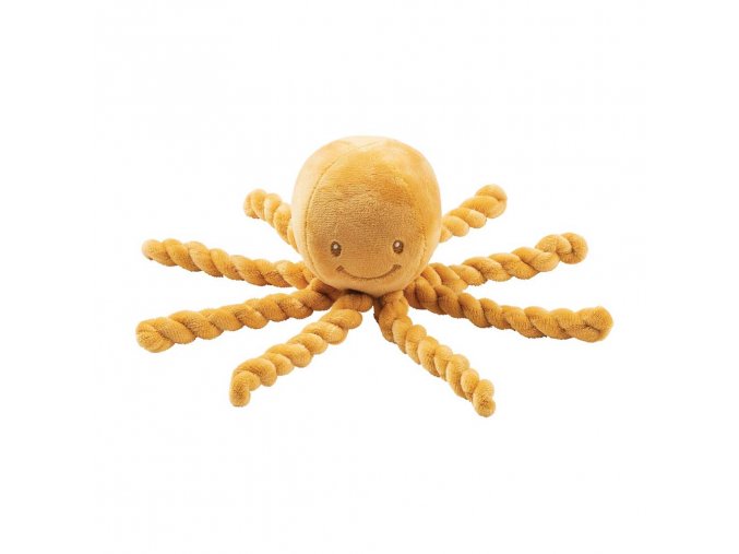 NATTOU Prvá hračka pre bábätka chobotnička PIU PIU Lapidou okrová 0m+