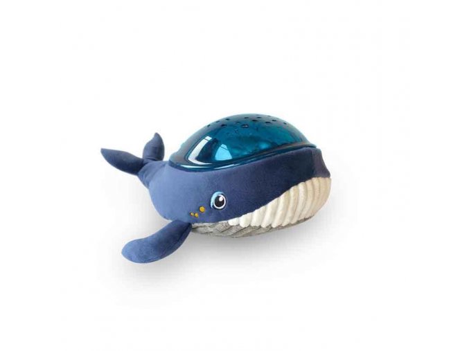 PABOBO Magický LED projektor morského dna s melódiami a bielym šumom veľryba Aqua Dream