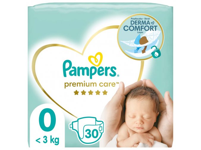 PAMPERS Premium Care Plienky jednorazové 0 (do 2,5 kg) 30 ks