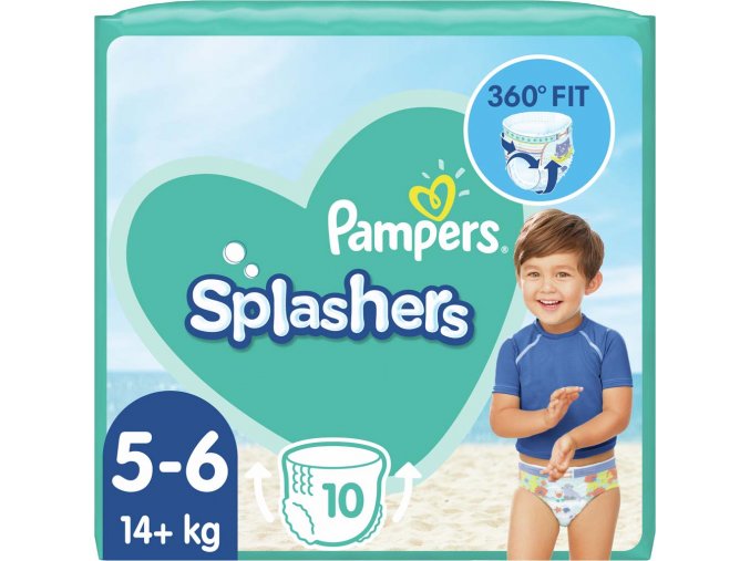 PAMPERS Splashers Plienky do vody jednorazové 5-6 (14 kg+) 10 ks