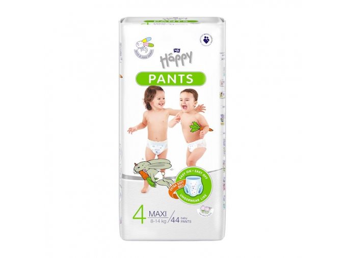 BELLA HAPPY Pants Nohavičky plienkové jednorazové 4 Maxi (8-14 kg) 44 ks