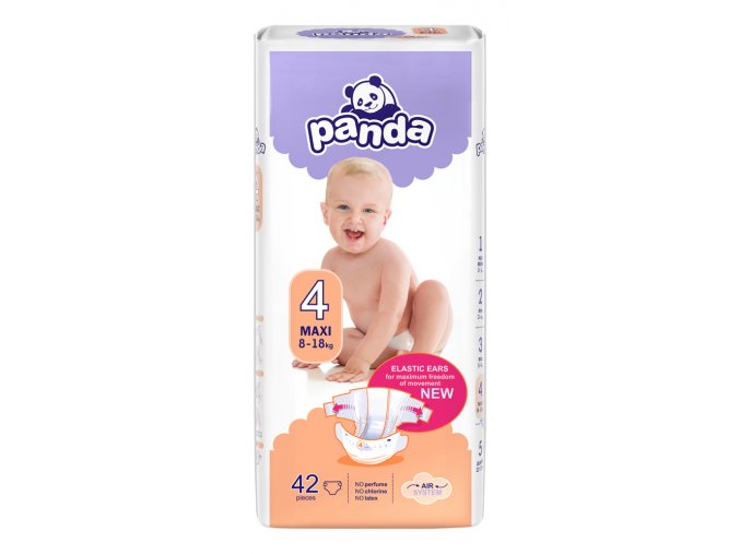 BELLA PANDA Plienky jednorazové 4 Maxi (8-18 kg) 42 ks