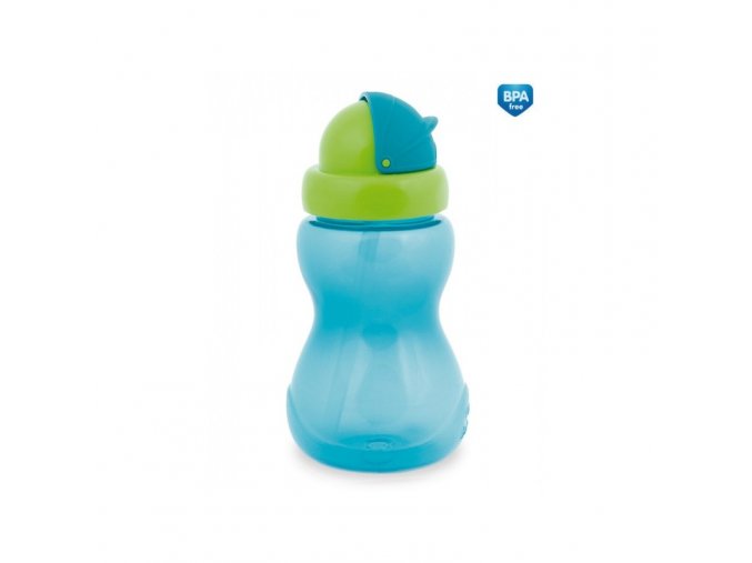 CANPOL BABIES Fľaša športová so slamkou malá 270ml - modrá
