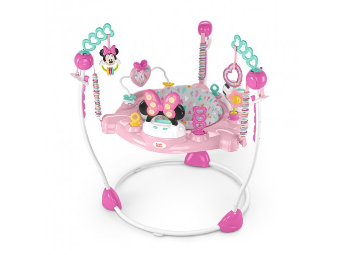 DISNEY BABY Skákadlo/aktívne centrum 2v1 Minnie Mouse Forever Besties 6m+ do 11 kg