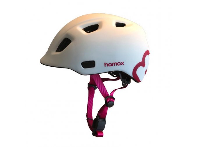 HAMAX Cyklohelma Thundercap White/Pink 52-56