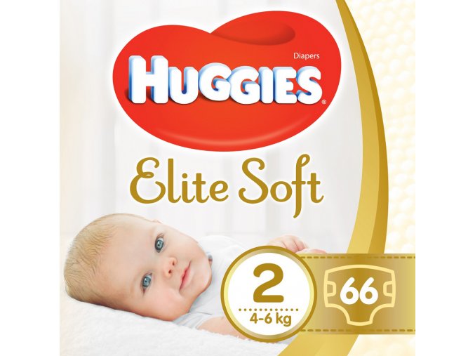 HUGGIES Elite Soft Plienky jednorazové 2 (4-6 kg) 66 ks