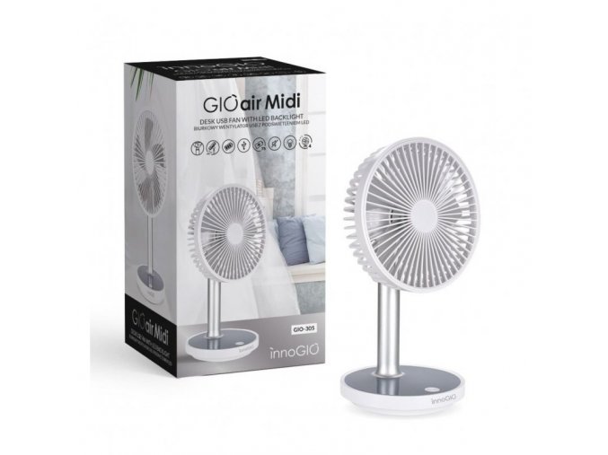 INNOGIO Ventilátor stolný GIOair Midi s podsvietením a USB