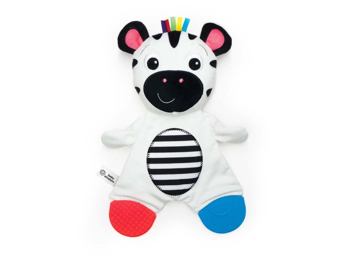 BABY EINSTEIN Hryzačka plyšová senzorická Zebra Zen™ 0m+