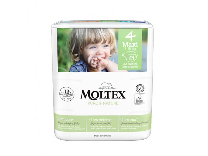 MOLTEX Pure&Nature Plienky jednorazové 4 Maxi (7-18 kg) 29 ks