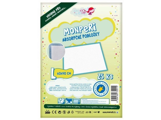 MONPERI Absorpčné podložky L (90x 60 cm)