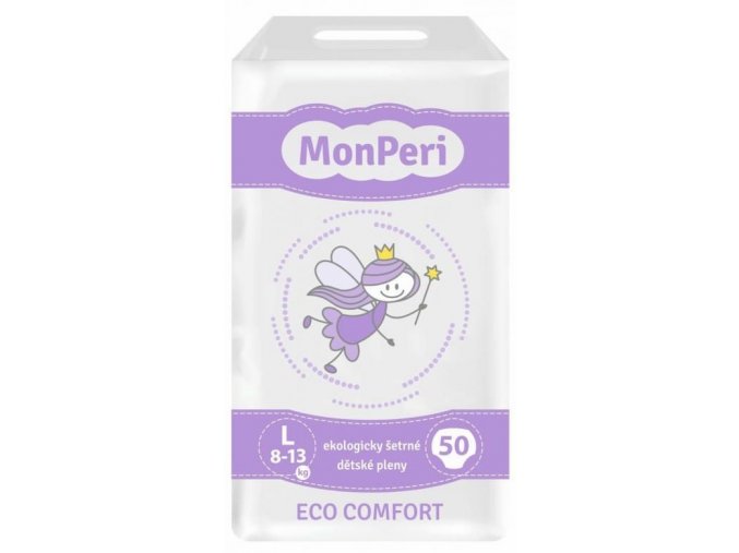 MONPERI Eco Comfort Plienky jednorazové L (8-13 kg) 50 ks