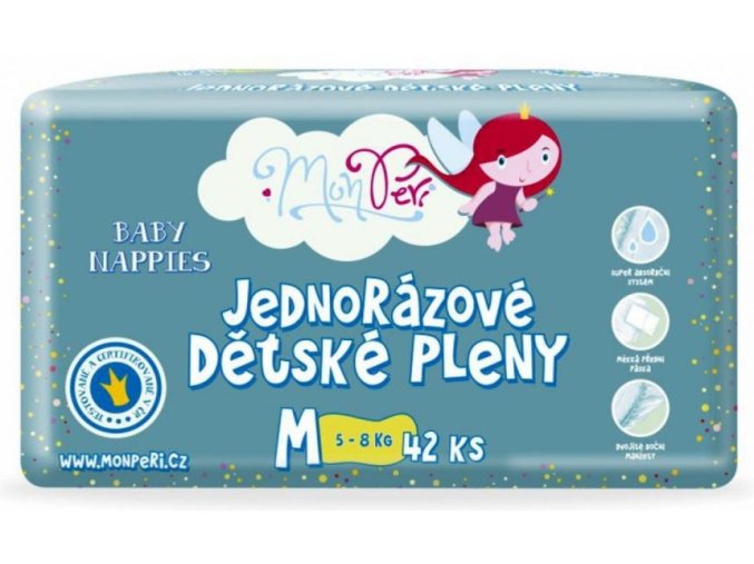 MONPERI Klasik Plienky jednorazové M (5-8 kg) 42 ks