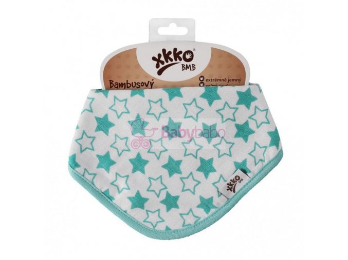 Kikko - Bambusová šatka XKKO BMB Little Stars Turquoise