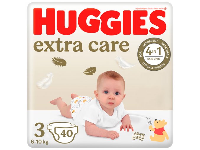 HUGGIES® Plienky jednorázové Extra Care 3 (6-10 kg) 40 ks