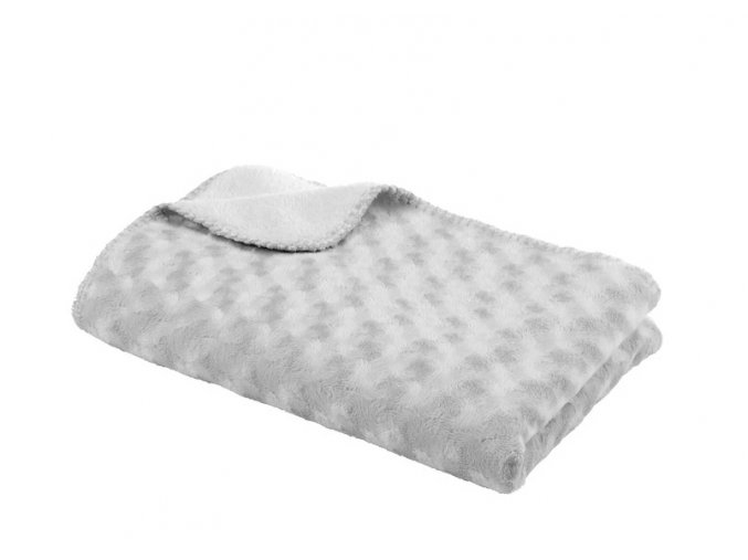 Baby Dan Detská deka double fleece obojstranná 75 × 100 Grey