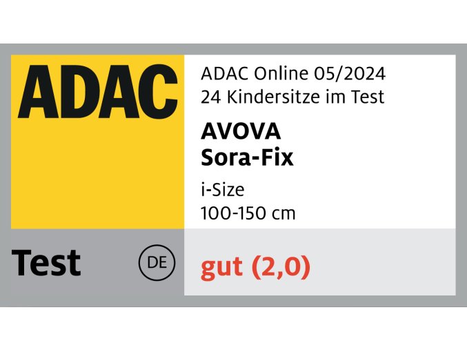 Autosedačka Avova Sora-Fix 2023 Koala Grey, 100-150 cm