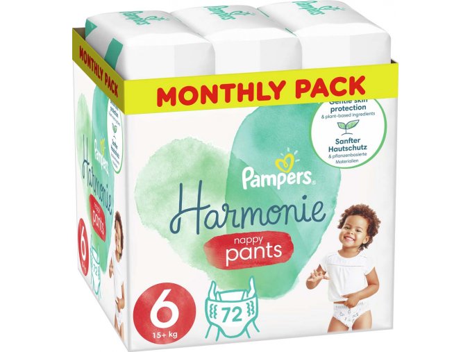 PAMPERS Harmonie Pants Nohavičky plienkové jednorazové 6 (15 kg+) 72 ks