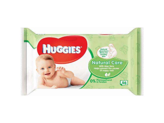 HUGGIES® Single Natural Care Obrúsky vlhčené 56 ks