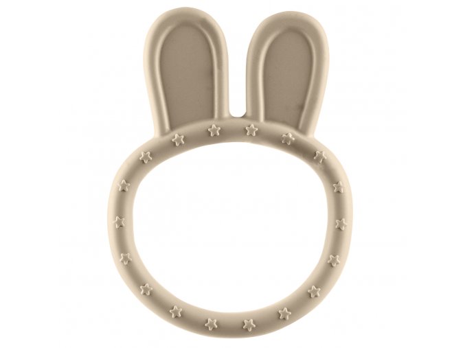 Silikonové kousátko Rabbit, Sand Beige