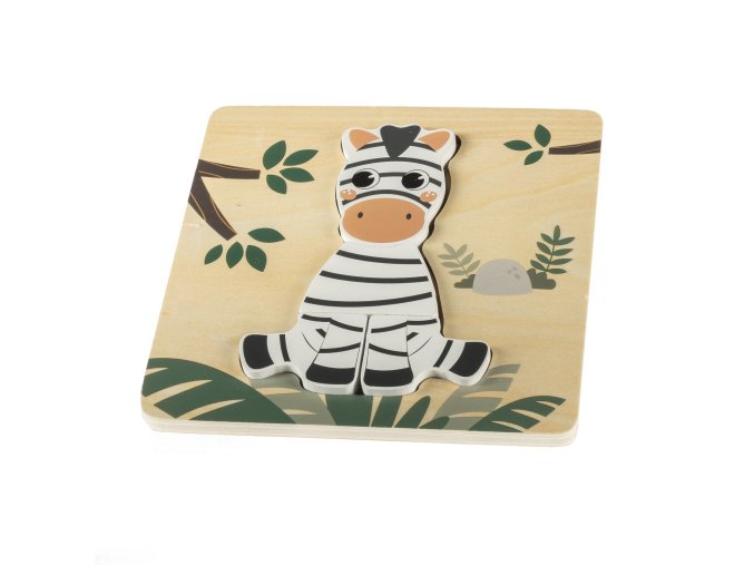 Dřevěné puzzle malé, Zebra