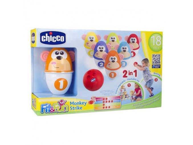 CHICCO Kolky veselé opičky 18m+ 6 ks