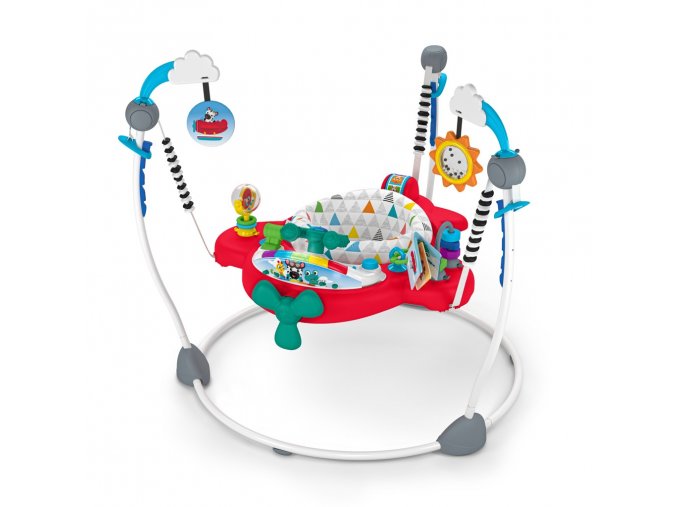 BABY EINSTEIN Skákadlo/aktívne centrum 2v1 Ocean Explorers Airplane Adventure™ 6m+ do 12 kg