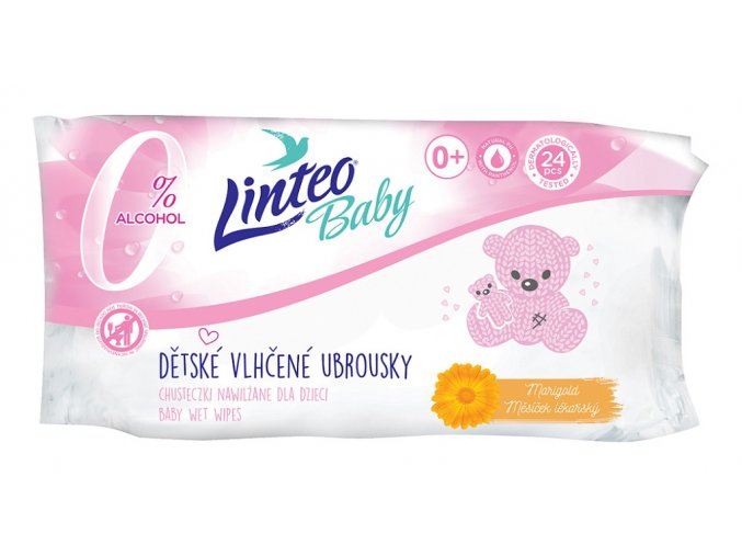 LINTEO BABY Vlhčené obrúsky Soft & Cream 24 ks