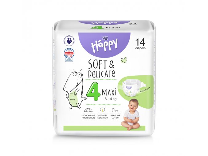 BELLA HAPPY Baby Plienky jednorazové Maxi 8-14 kg 14 ks