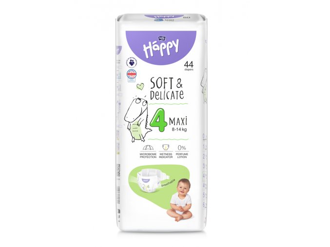 BELLA HAPPY Baby Plienky jednorazové Maxi 8-14 kg 44 ks