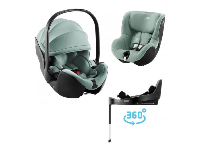 Autosedačka set Baby-Safe Pro + Vario Base 5Z + autosedačka Dualfix 5z, Jade Green