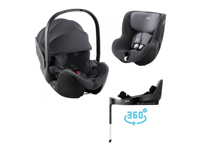 Autosedačka set Baby-Safe Pro + Vario Base 5Z + autosedačka Dualfix 5z, Midnight Grey