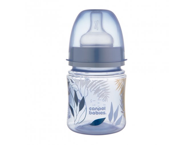 CANPOL BABIES Fľaša dojčenská antikoliková EasyStart Gold 120 ml - modrá