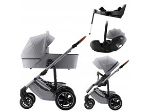 Set Smile 5Z + carrycot + Baby-Safe PRO + Vario Base 5Z, Frost Grey