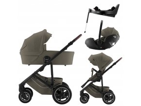 Set kočárek Smile 5Z + hluboká korba + autosedačka Baby-Safe PRO + Vario Base 5Z Lux, Urban Olive