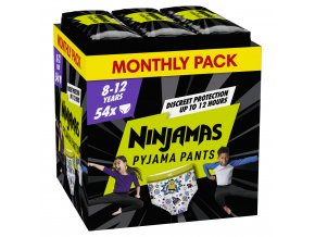 NINJAMAS Nohavičky plienkové Pyjama Pants Kosmické lode, 54 ks, 8 rokov, 27kg-43kg