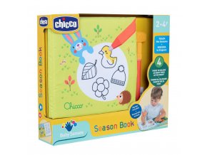 CHICCO Knižka na opakované maľovanie pomocou vody Seasons 24m+